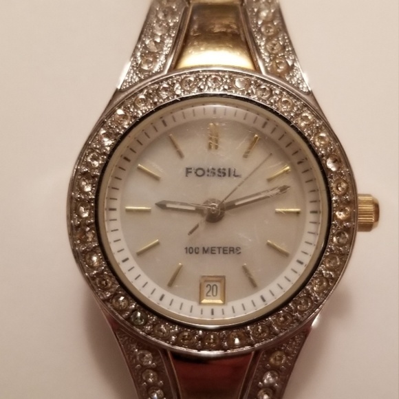 Fossil Blue AM-3979 Gold and Silver - Picture 2 of 5